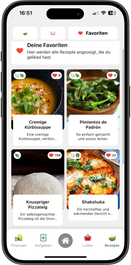 Haushaltsapp wie Kaptn Cook